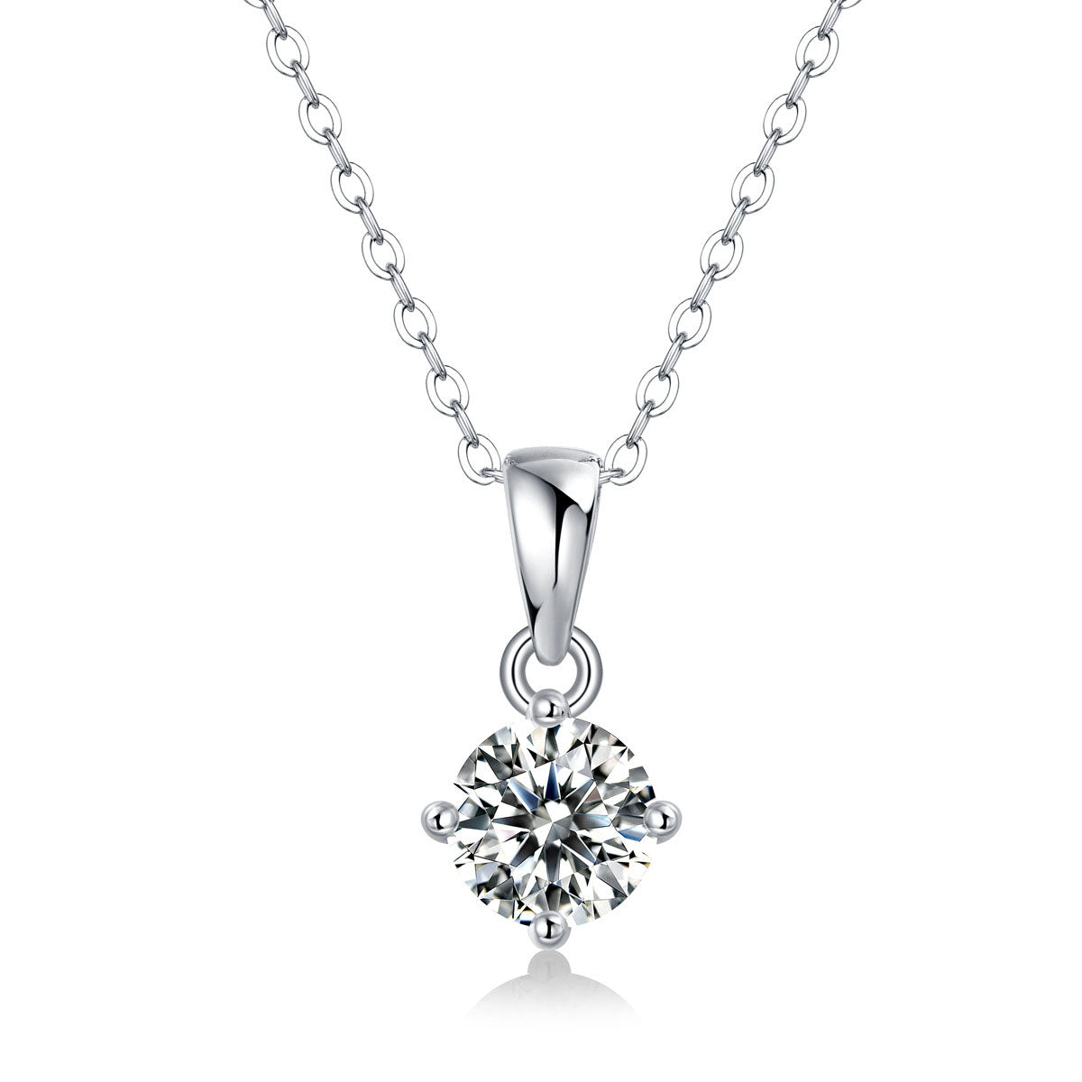 Four Claw Moissanite Necklace
