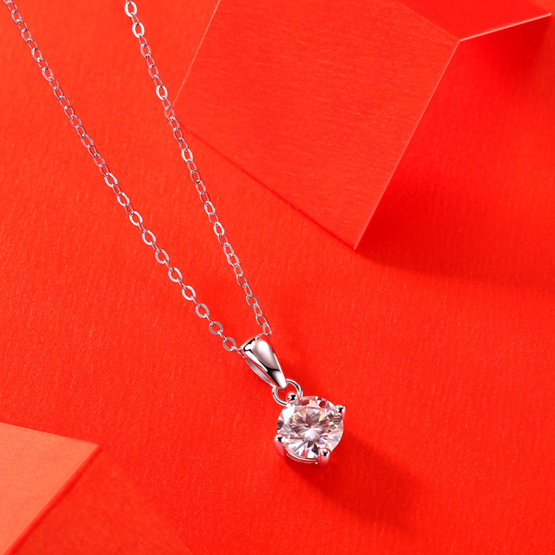 Four Claw Moissanite Necklace