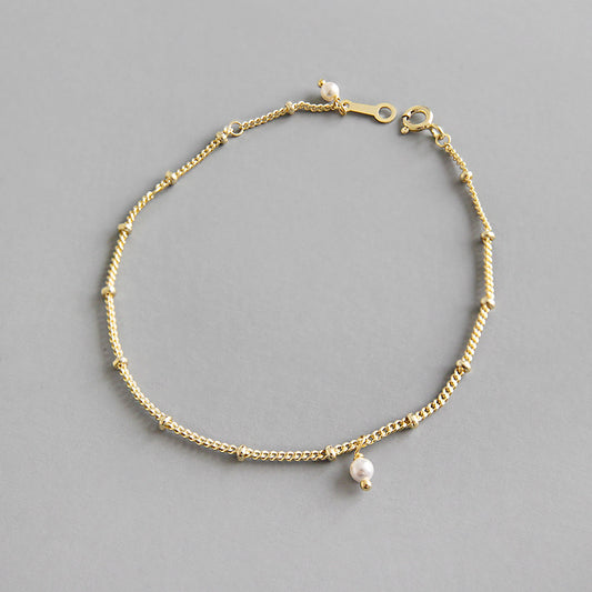 Shell Pearl Chain Bracelet
